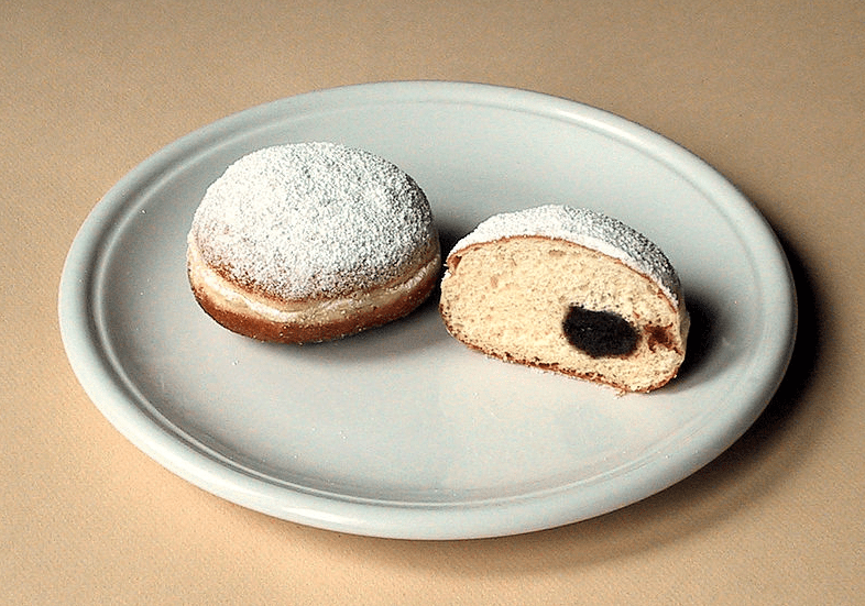 berliner with jam inside