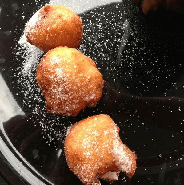 dough covered in sugar