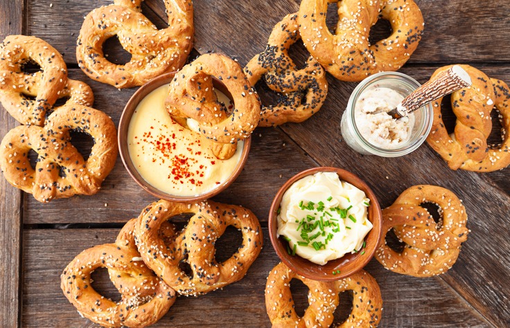 Homemade soft pretzels