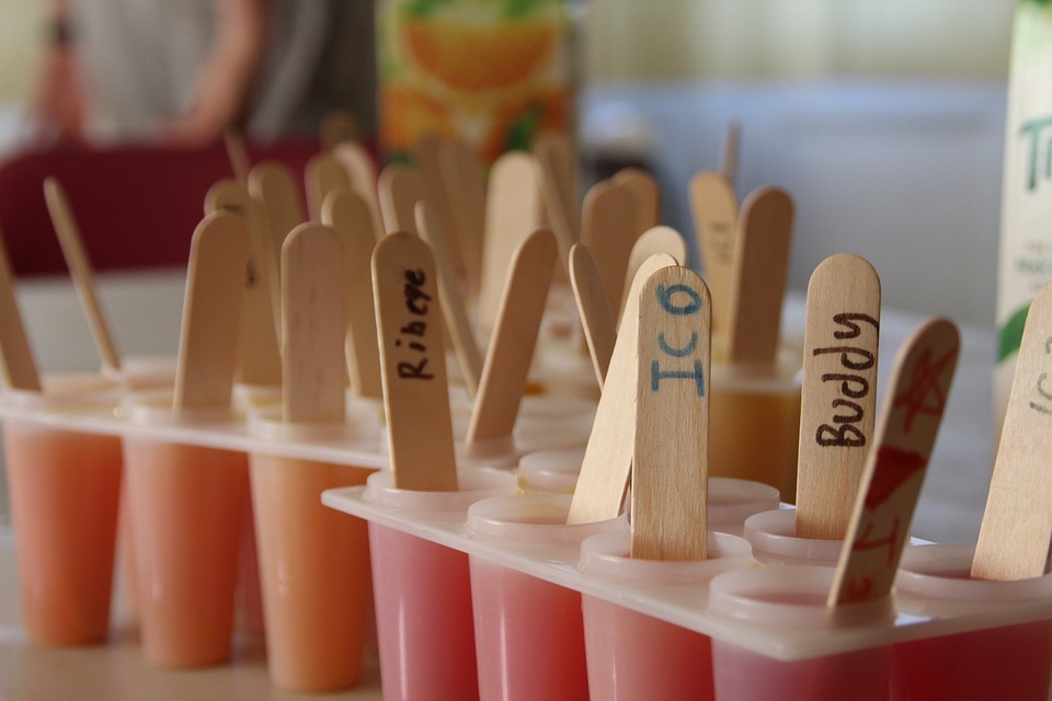 different flavors of popsicles ready to freeze
