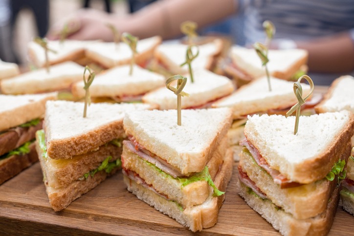 Mini Sandwich on wooden board