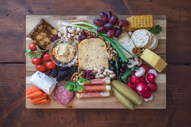 a delectable cheese board