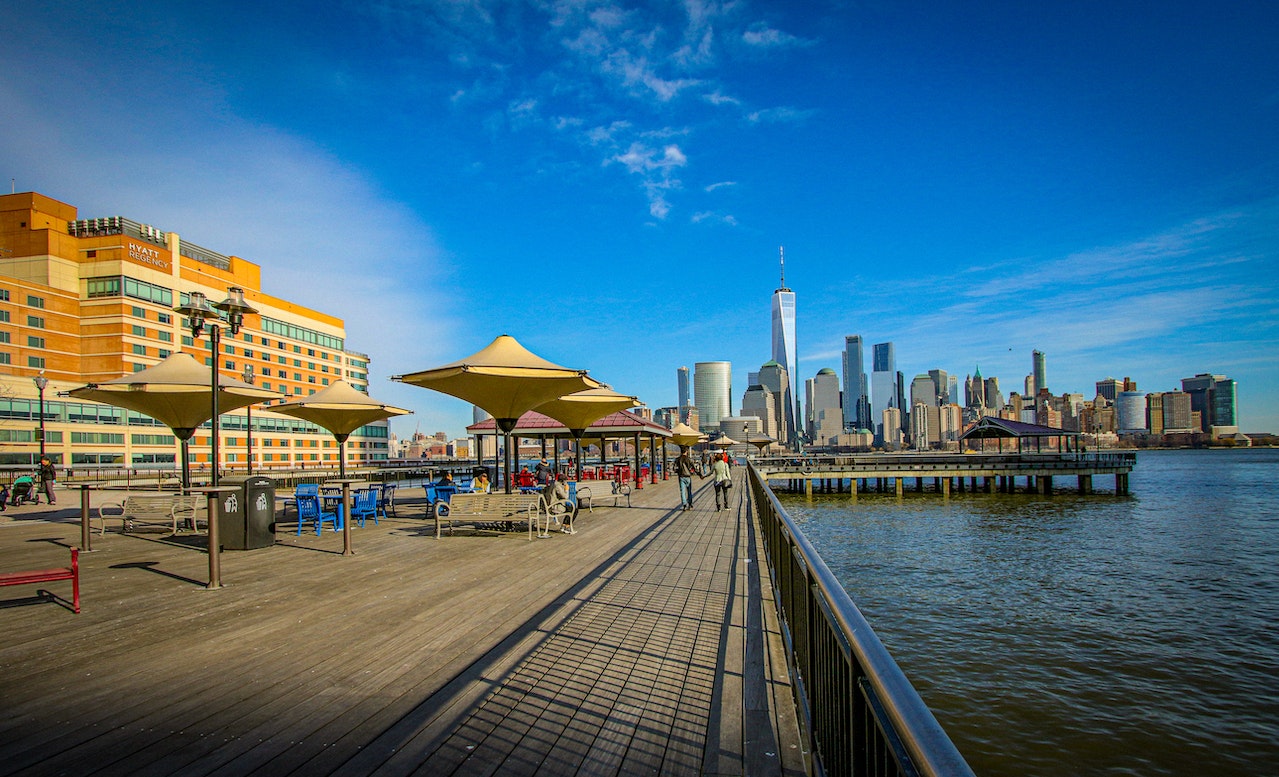 View of New Jersey boardwalk which is a perfect destination for a foodie road trip in New Jersey